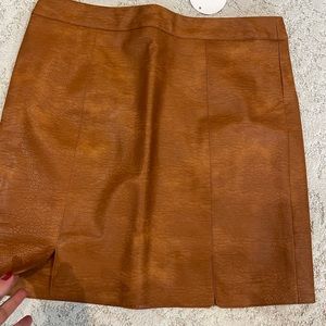 Faux leather brown
